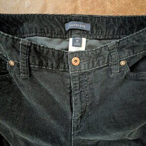 Lands End corduroy boot leg pants black